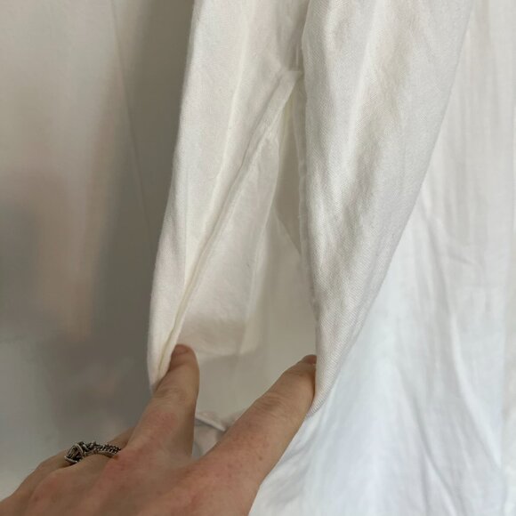 NWT Old Navy Dress White Cotton Gauze Short Flare Sleeve Ruffle 3X cg - Picture 5 of 5